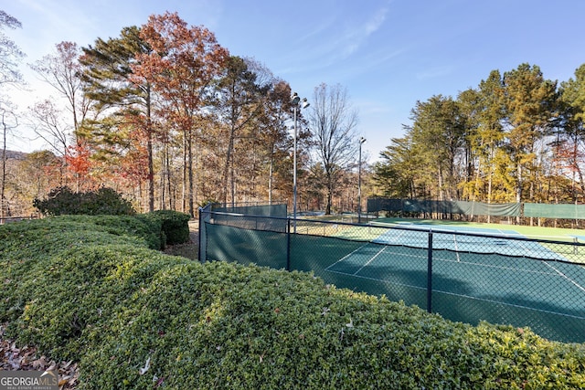 view of tennis court