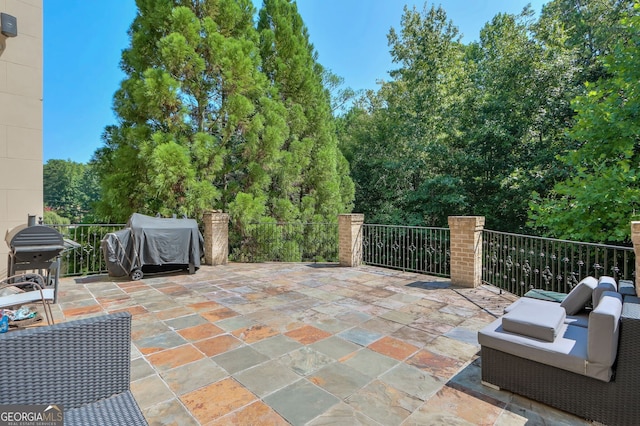 view of patio / terrace featuring grilling area