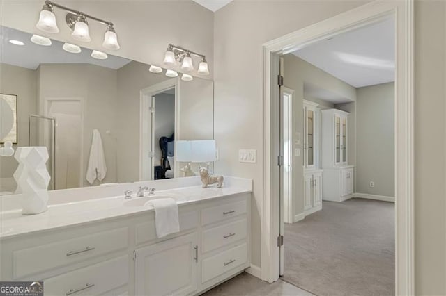 bathroom featuring vanity