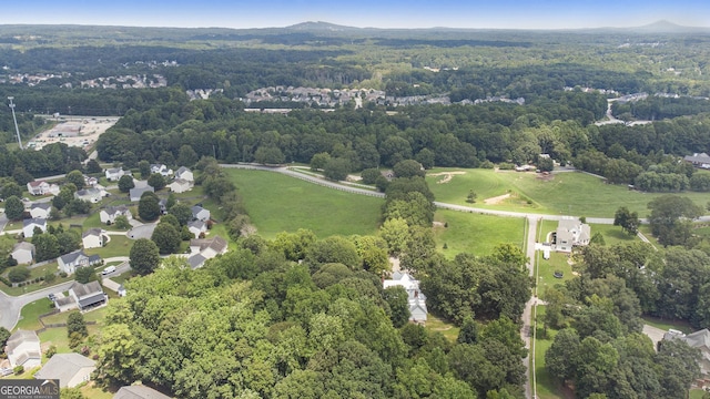 bird's eye view featuring a mountain view