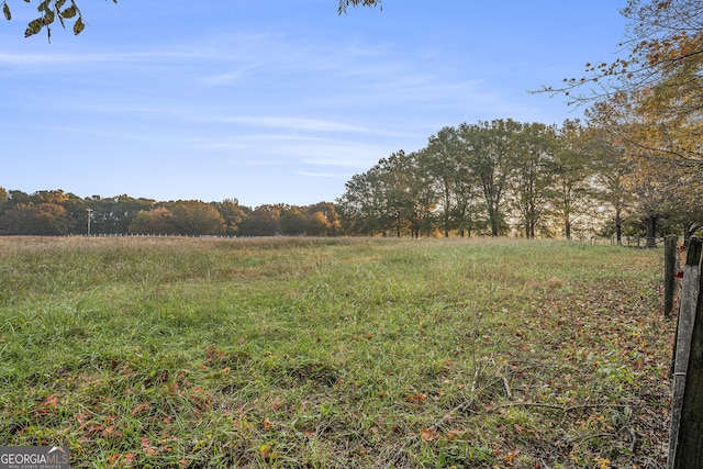 view of yard featuring a rural view