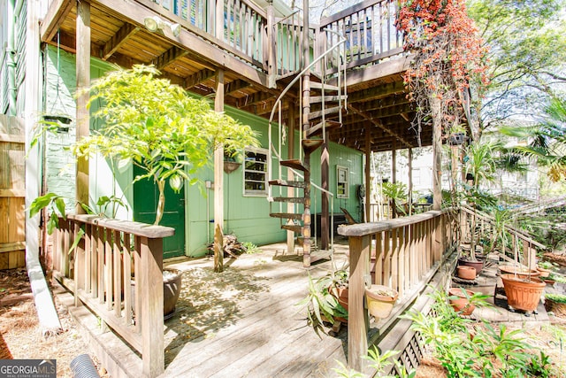 view of wooden terrace