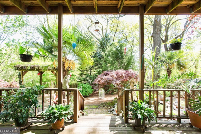 view of wooden terrace