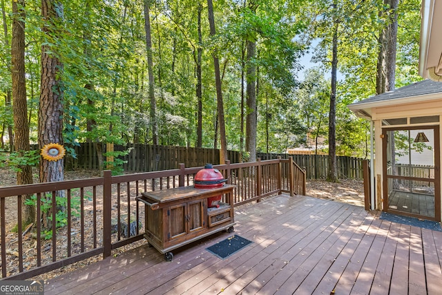 view of wooden terrace