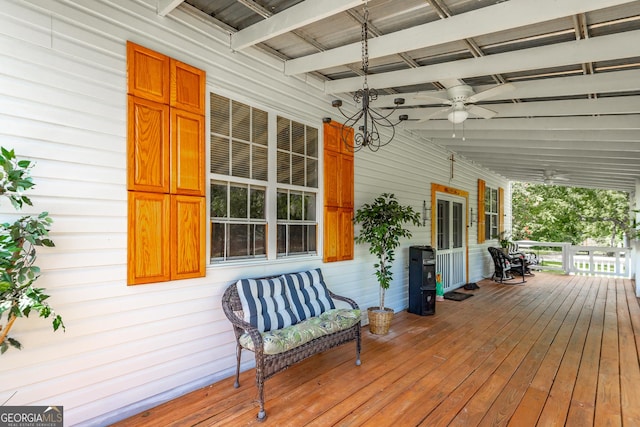 view of wooden terrace