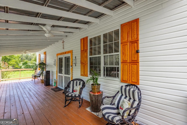 view of wooden terrace