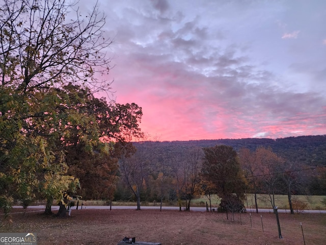 property view of mountains with a view of trees