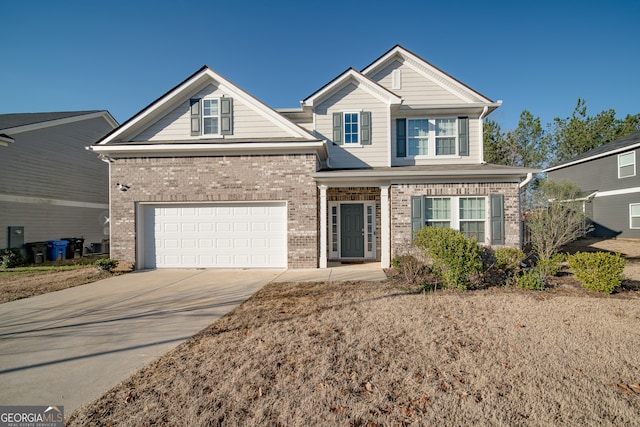 view of front of house featuring a garage