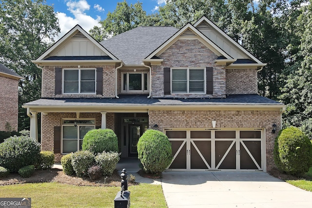 craftsman-style home with a garage