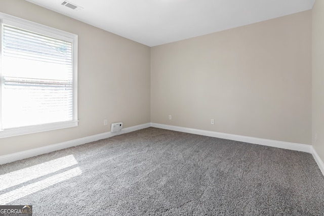 carpeted spare room with a healthy amount of sunlight