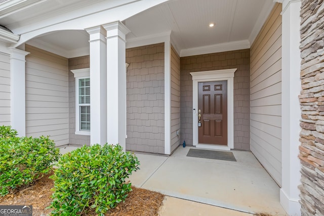 view of doorway to property