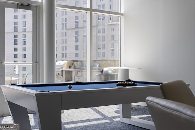 recreation room featuring plenty of natural light