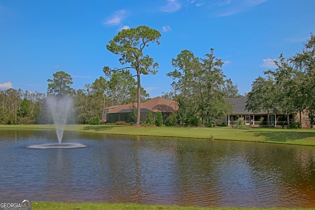 view of water feature