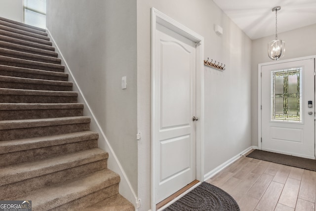 interior space with light hardwood / wood-style floors