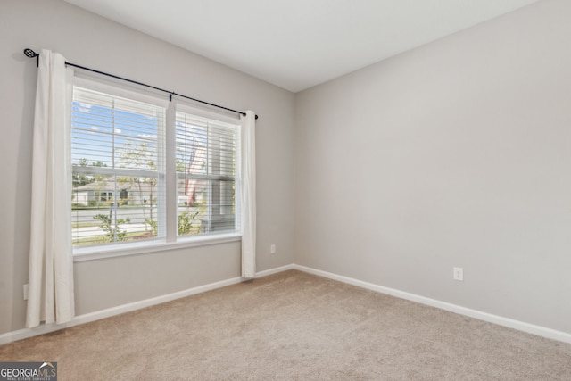 view of carpeted spare room