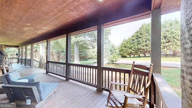 view of sunroom / solarium