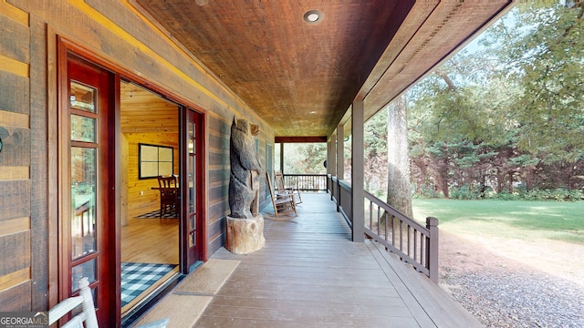 view of wooden deck