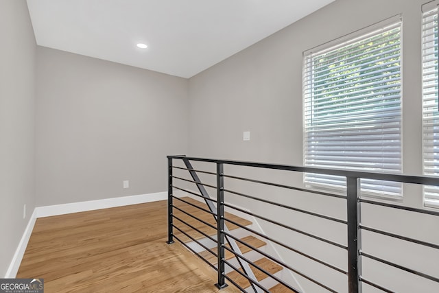 interior space with hardwood / wood-style flooring