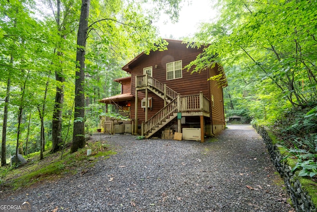 view of rear view of property