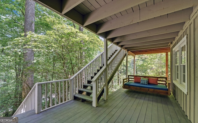 view of wooden deck