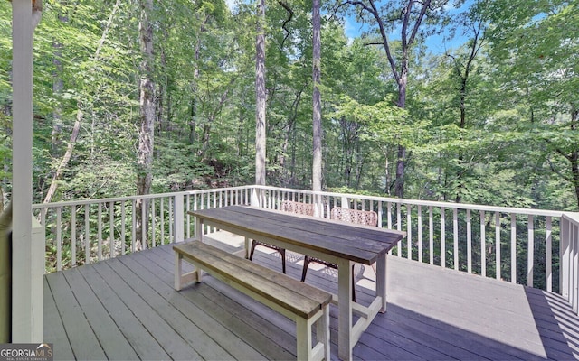 view of wooden terrace