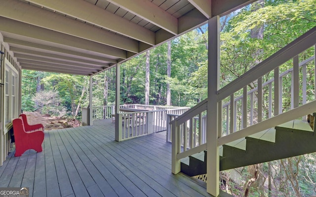 view of wooden terrace