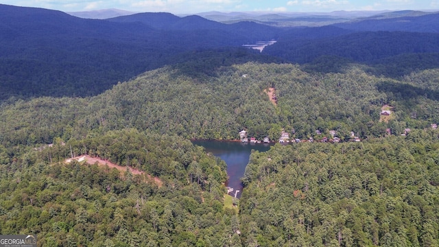 aerial view featuring a mountain view