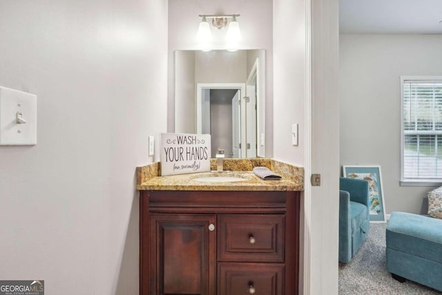 bathroom with vanity