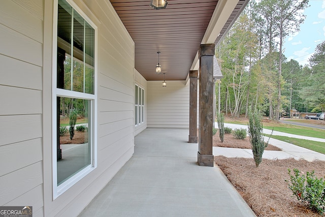 view of patio with covered porch