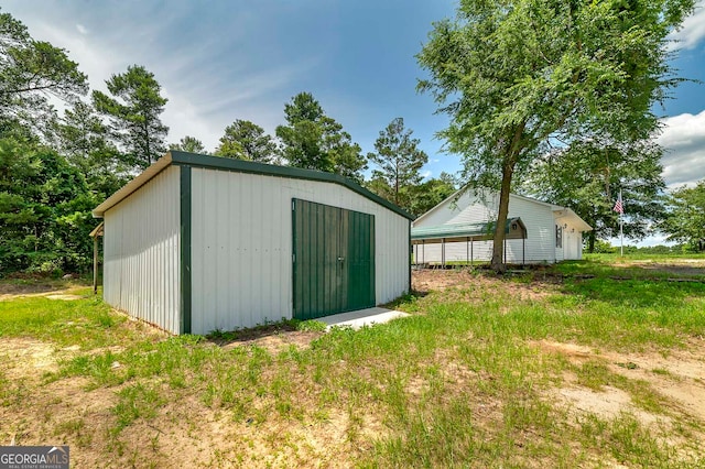 view of outbuilding