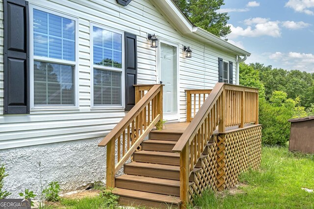 exterior space featuring a deck