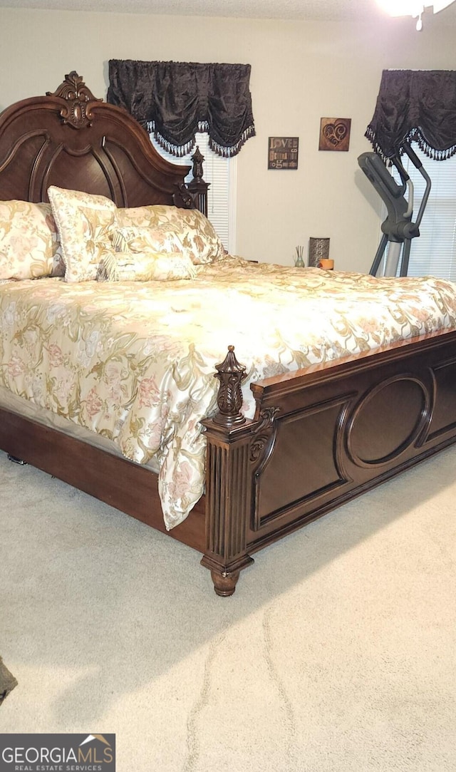 bedroom with carpet floors