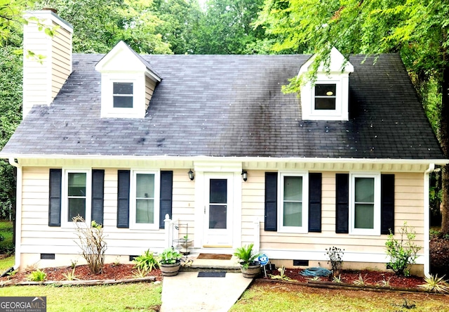 view of cape cod home