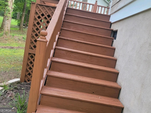 view of stairs