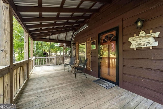 view of wooden terrace