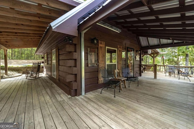 view of wooden terrace