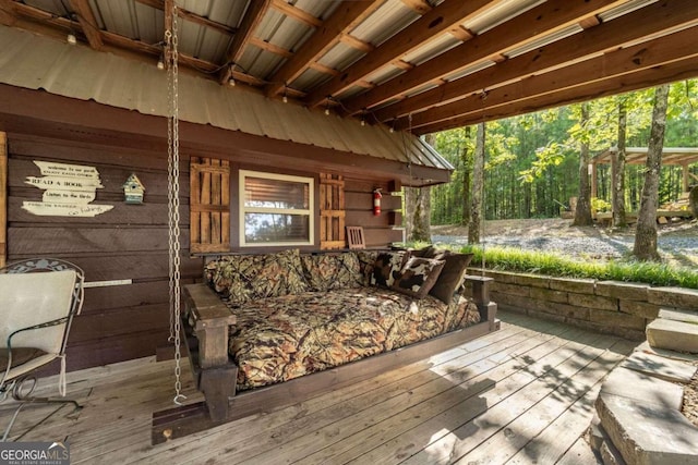 view of wooden terrace