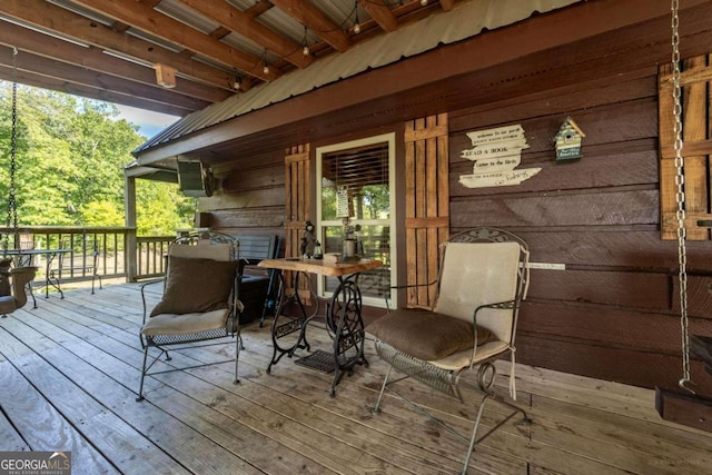 view of wooden terrace