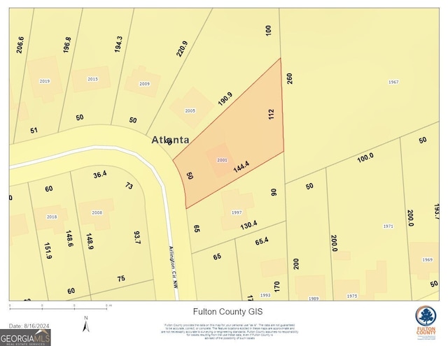 2001 Arlington Cir NW, Atlanta GA, 30318 land for sale