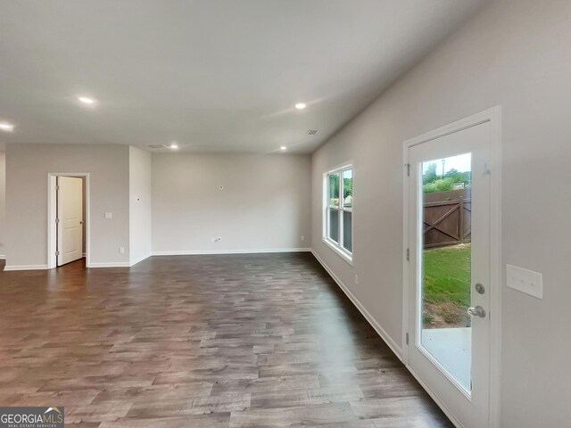 interior space featuring hardwood / wood-style flooring