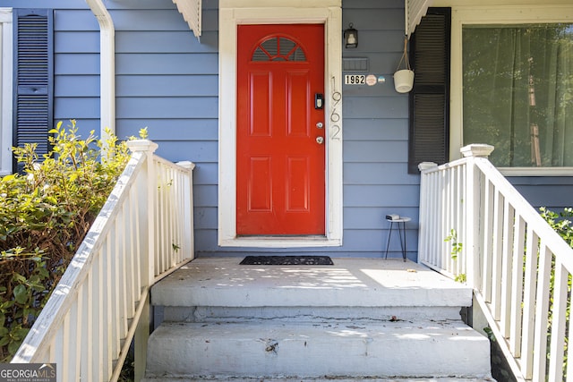 view of doorway to property