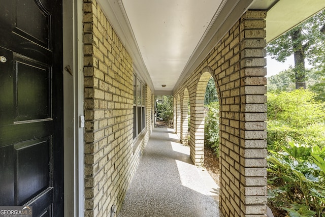 view of patio with covered porch