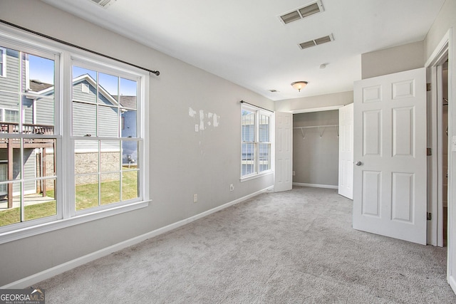 view of carpeted empty room