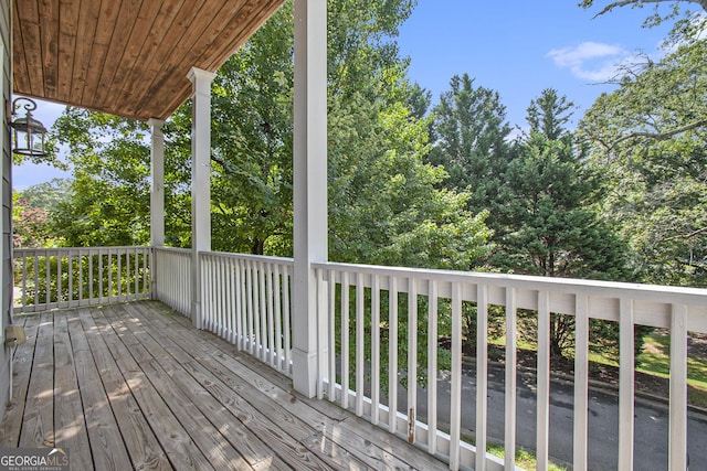view of wooden deck