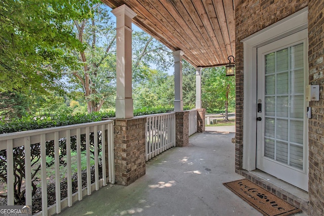 view of patio / terrace featuring a porch
