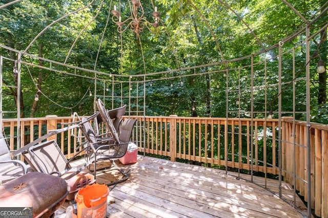 view of wooden deck