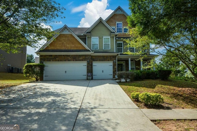 craftsman-style home featuring a garage