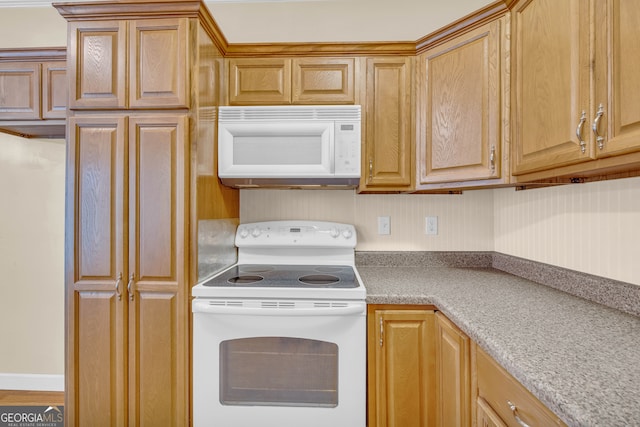 kitchen with white appliances