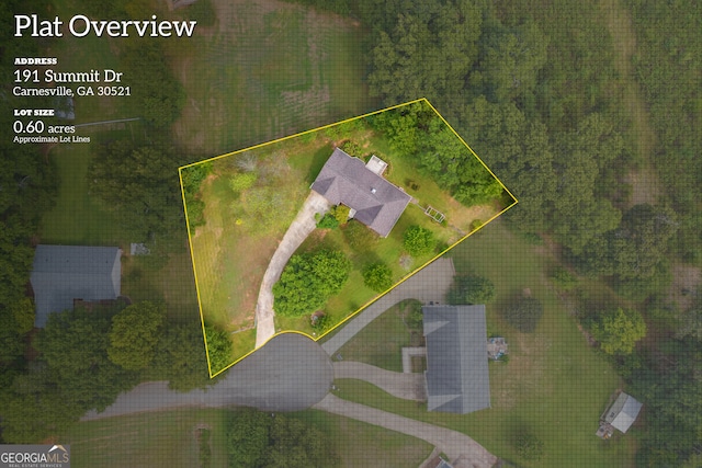 birds eye view of property