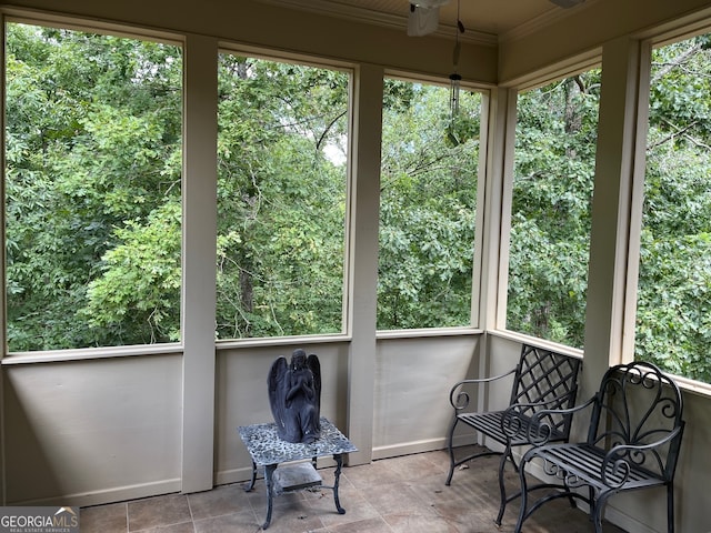 view of sunroom